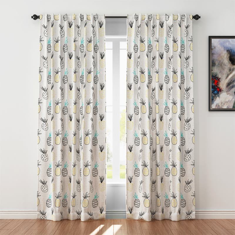Spring Print Polyester Linen Curtain Drapery OILPAINTING