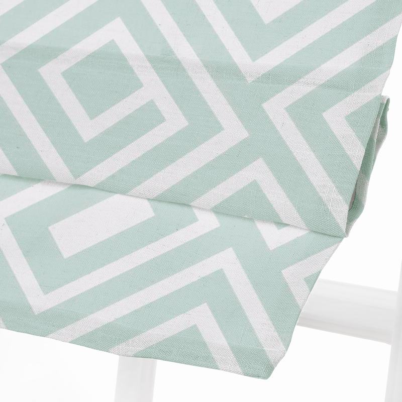 ATELIER Geometric Print Polyester Linen Roman Shade
