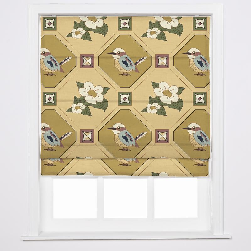 IMOGEN Animal Print Polyester Linen Room Darkening Roman Shade