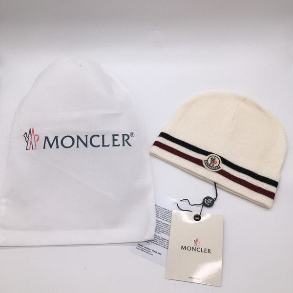 官网同步20秋季最新款-Moncler新款毛线针织帽子，专柜同步，冬季必备款