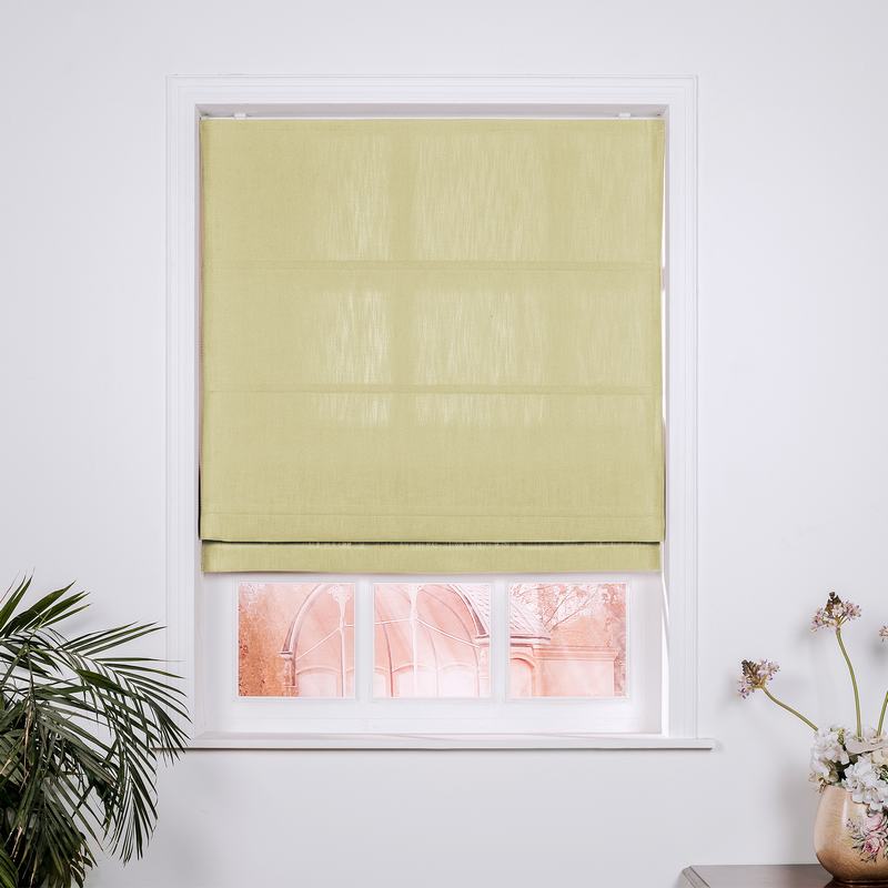 ISABELLA Cotton Linen Polyester Roman Shade
