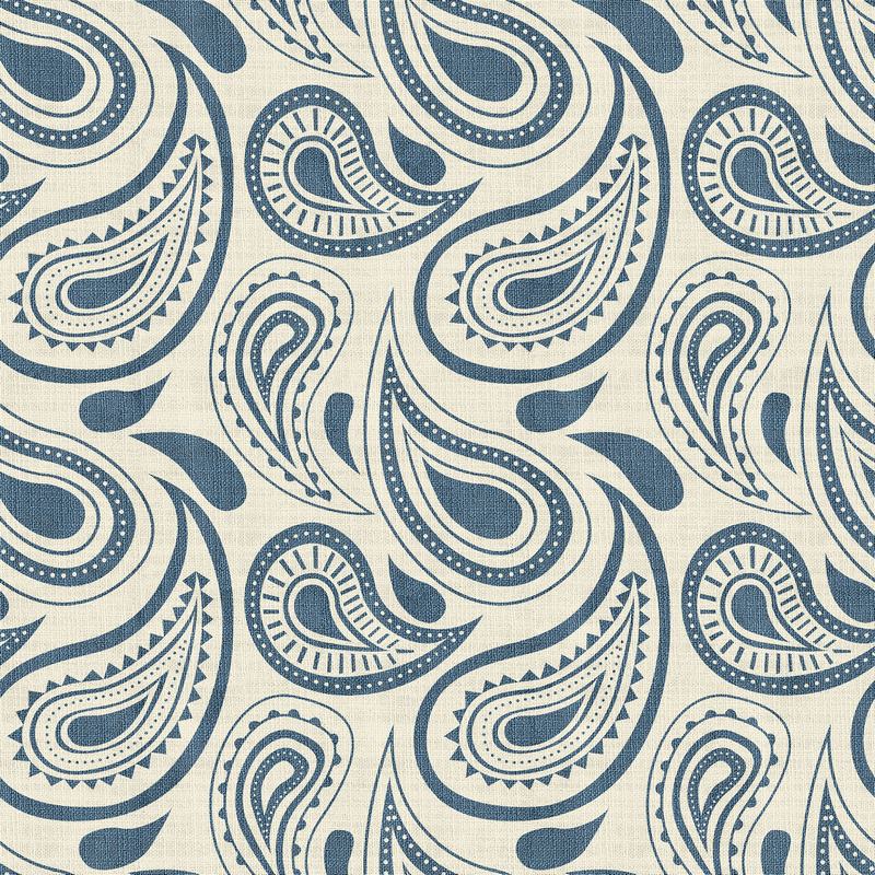 Paisleys Print Polyester Linen Curtain Drapery DMAIOSH