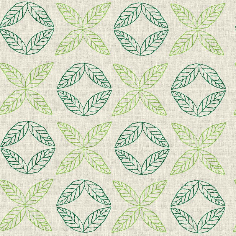 Nature Print Polyester Linen Curtain Drapery TUSCANY