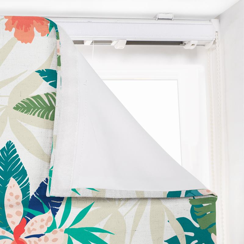 BRITNEY Tropical Print Polyester Linen Roman Shade