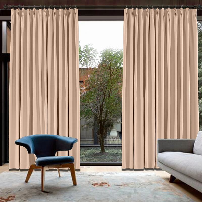 CUSTOM Capri Veiled Rose Blackout Curtains with Liner