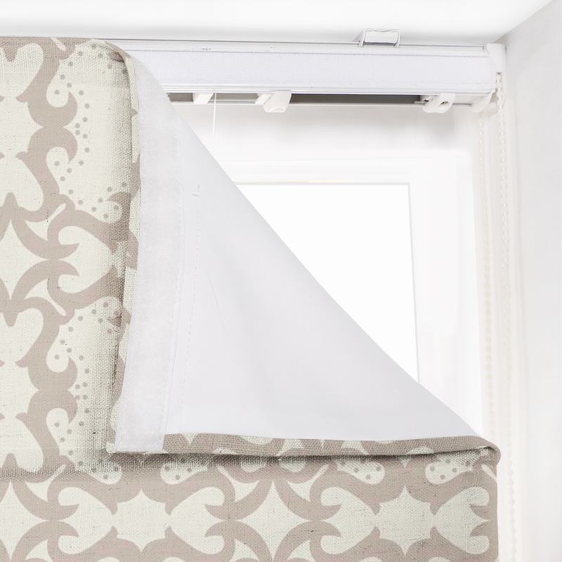 SUMA Print Polyester Linen Room Darkening Roman Shade