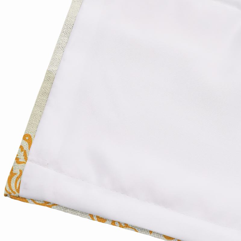 JULIA Abstract Print Polyester Linen Room Darkening Roman Shade