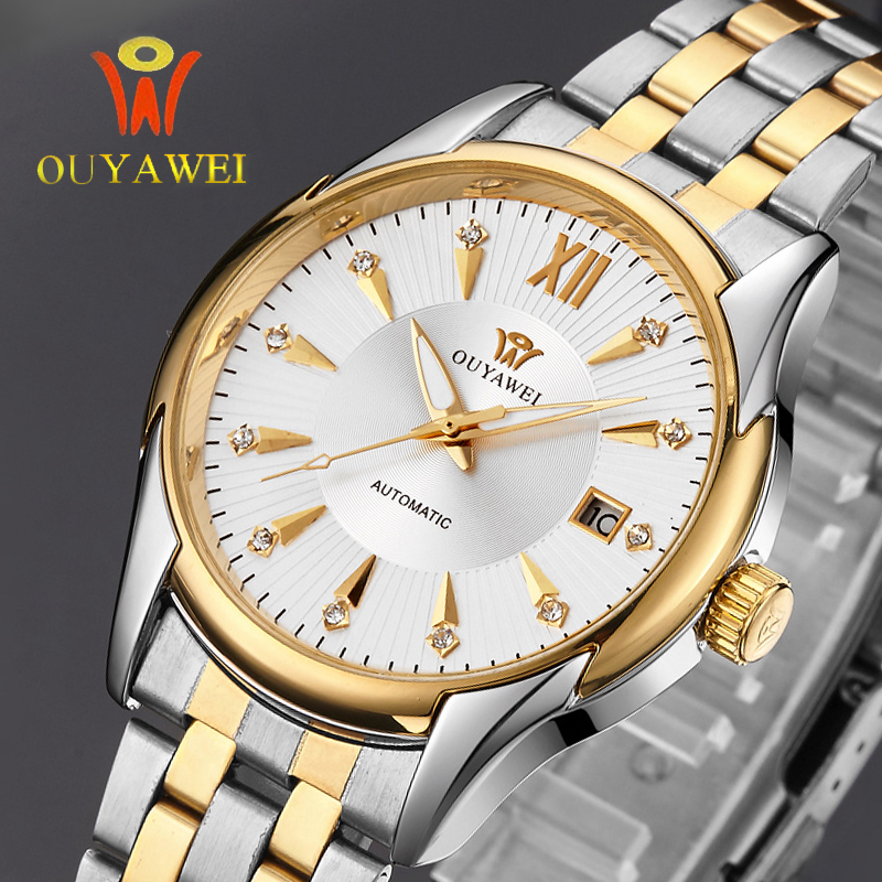 OUYAWEI Luxury Brand Watch Mechanical Watch Men Business Wristwatches Automatic Watches Men Clock Relogio Masculino reloj hombre