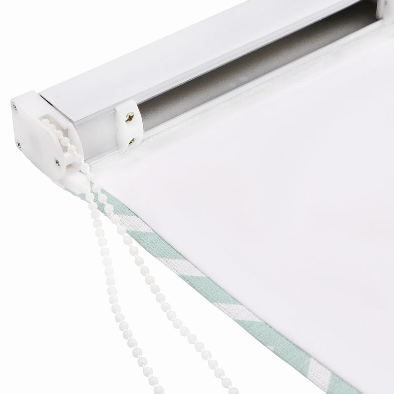 ATELIER Geometric Print Polyester Linen Roman Shade