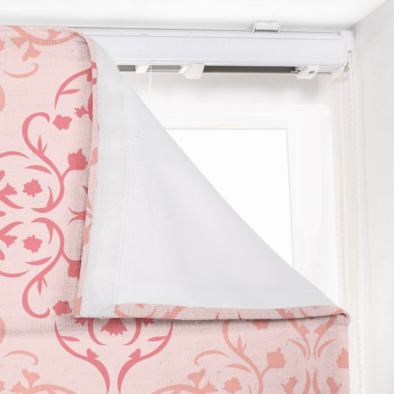 KRISTINE Geometric Print Polyester Linen Roman Shade