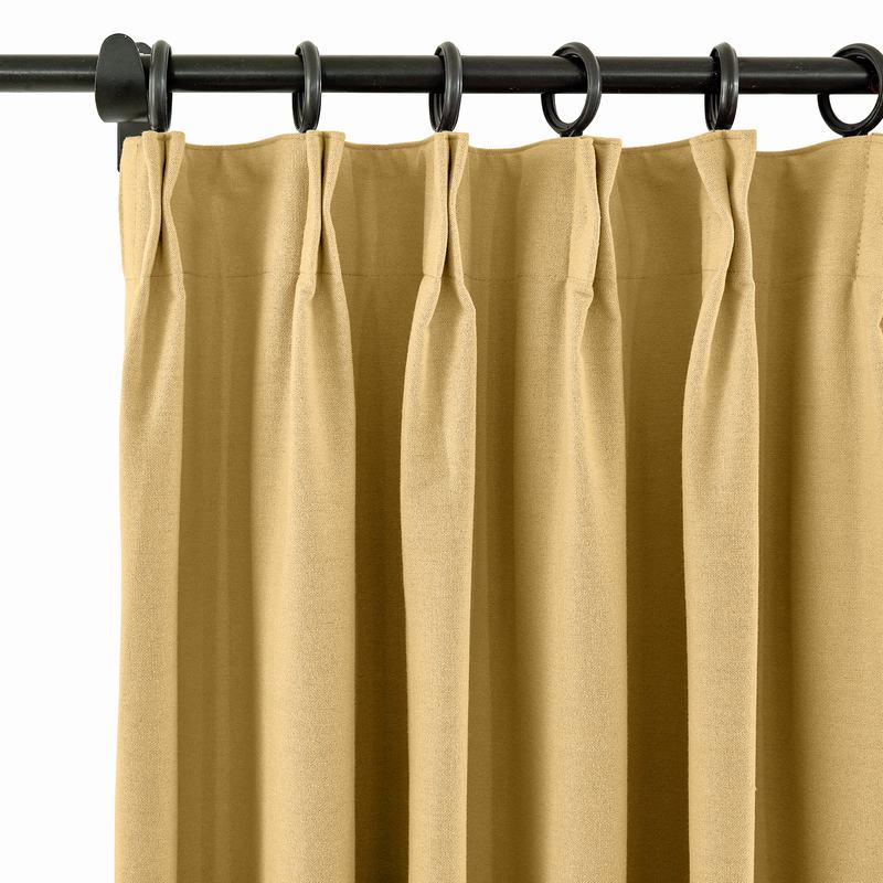 CUSTOM Capri Gold Blackout Curtains with Liner