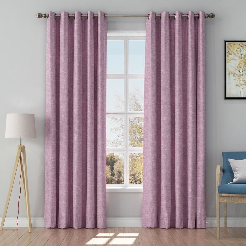 Solid Curtain Polyester Cotton Drapery HEIDI