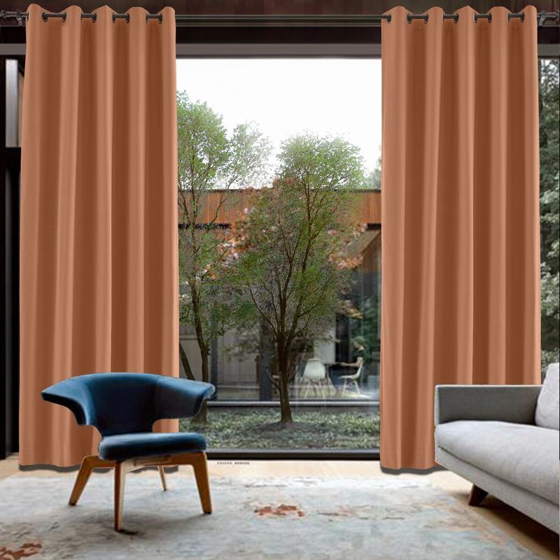 CUSTOM Capri Rust Blackout Curtains with Liner