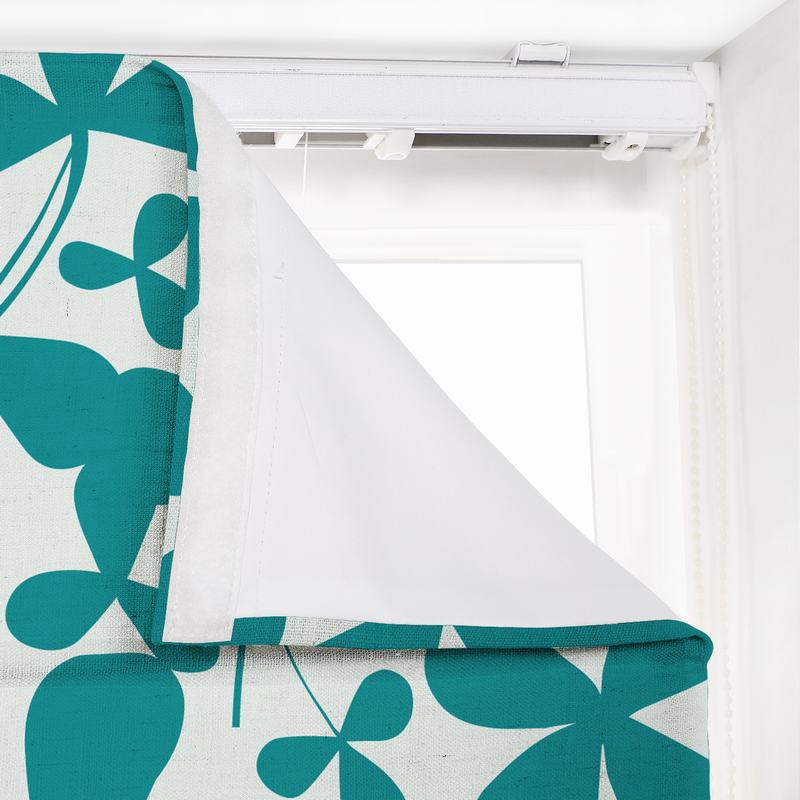 CARLA Abstract Print Polyester Linen Room Darkening Roman Shade