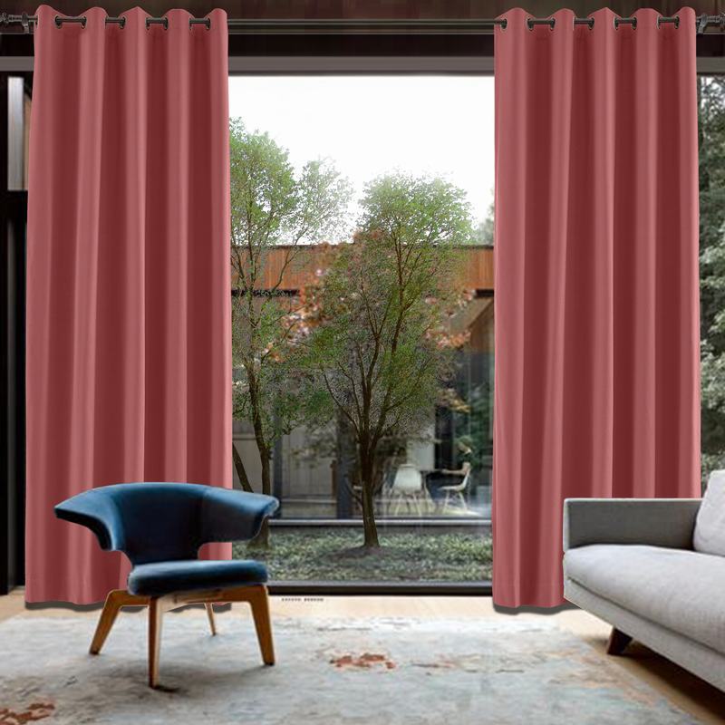 CUSTOM Capri Red Blackout Curtains with Liner