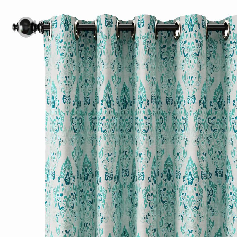 Nature Print Polyester Linen Curtain Drapery ELIJAH