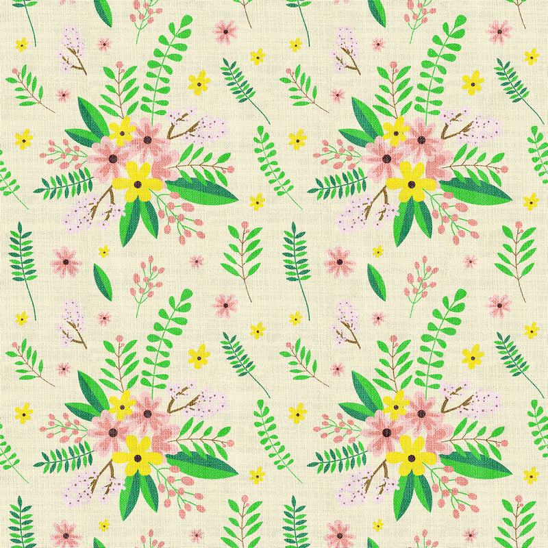 Nature Print Polyester Linen Curtain Drapery WIZARD