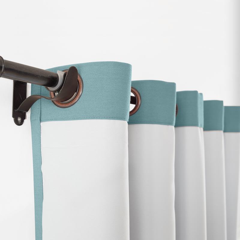 CUSTOM Capri Stone Blue Blackout Curtains with Liner