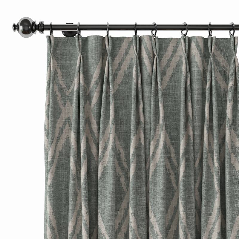 Geometic Print Polyester Linen Curtain Drapery ABSTRACT
