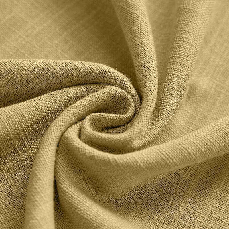 CUSTOM Liz Khaki Polyester Linen Curtain Drapery with Lined