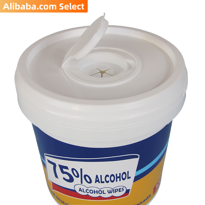 Alibaba select 75% Alcohol Wipes Disinfectant Wipes 300pcs in Canister for US/EU market