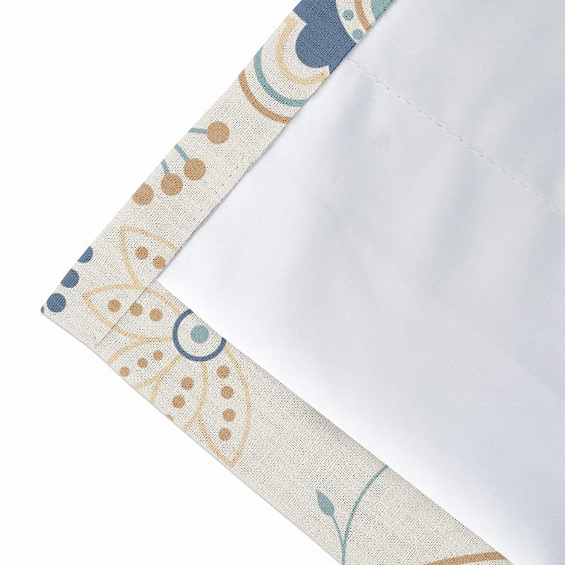 Paisleys Print Polyester Linen Curtain Drapery PALM