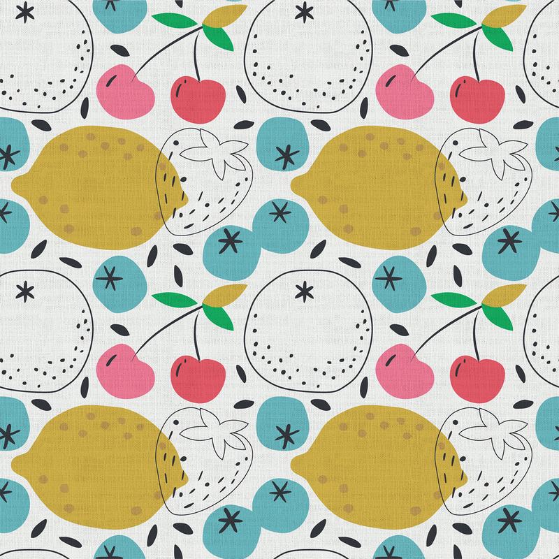 Summer Print Polyester Linen Curtain Drapery BODHI