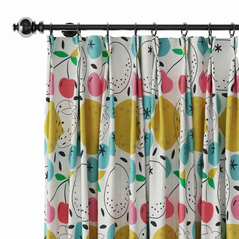 Summer Print Polyester Linen Curtain Drapery BODHI