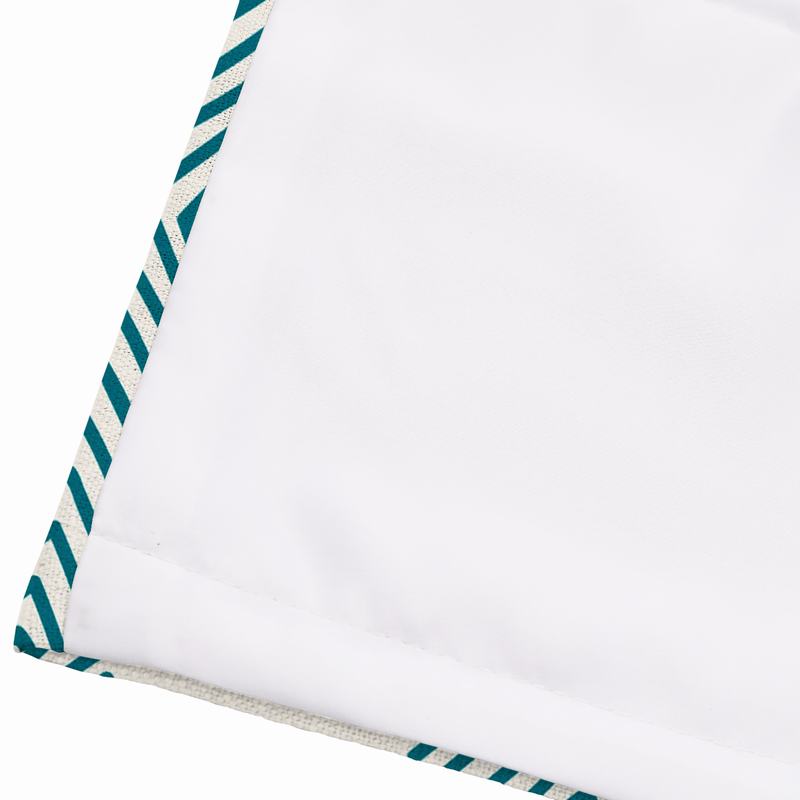 COLIN Geometric Print Polyester Linen Roman Shade