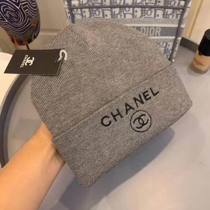 20冬季最新专柜款-Chanel针织羊毛毛线帽，羊毛，帅气朋克风。超酷时尚街头风
