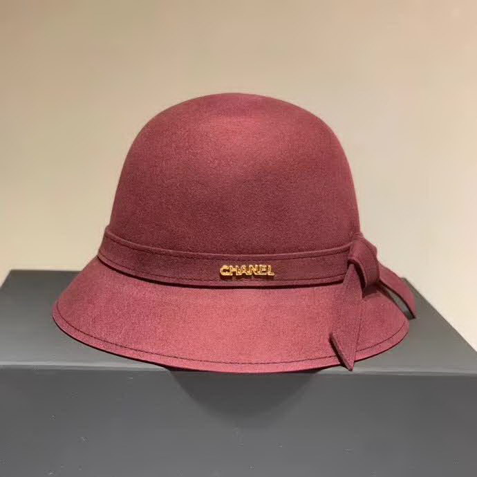 20冬季最新专柜款-Chanel2020秋冬新款羊毛礼帽，蝴蝶结盆帽，羊毛面料，高端定制