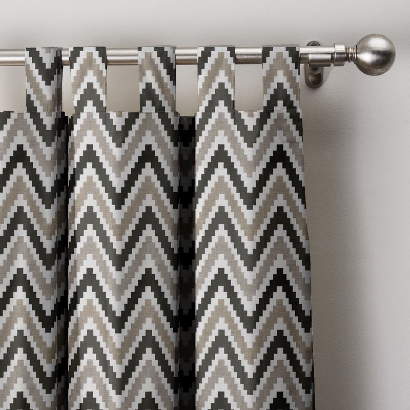 Chevon Zigzag Print Polyester Cotton Curtain ADA