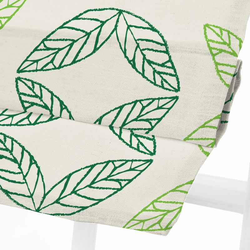 TUSCANY Nature Print Polyester Linen Roman Shade