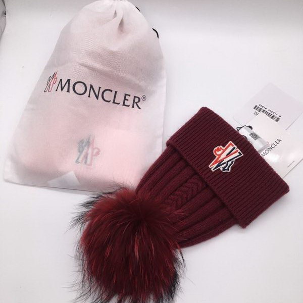 官网同步20秋季最新款-Moncler新款针织帽，独家定制超大狐狸毛球，特别火爆，采用精选毛线，手感超柔软，弹性极佳