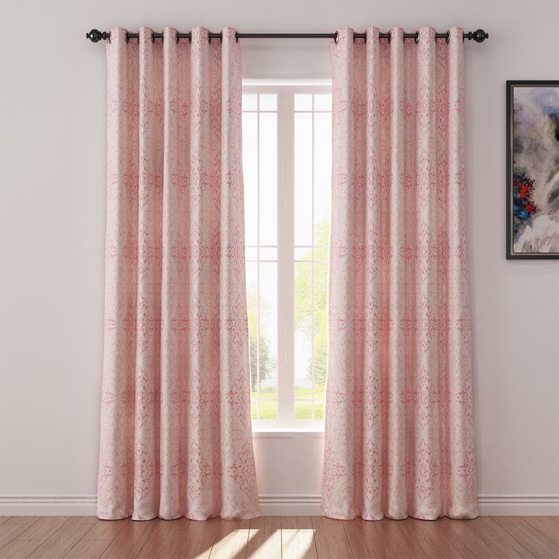 Geometric Print Polyester Linen Curtain Drapery KRISTINE