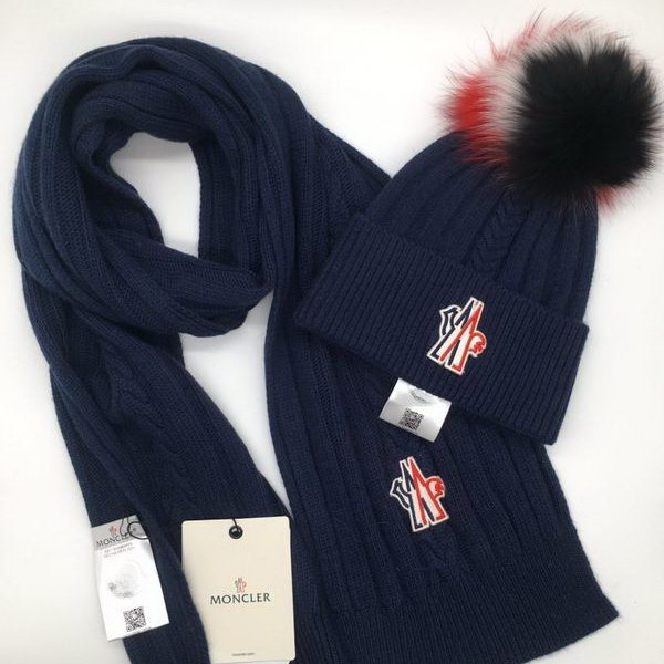 官网同步20秋季最新款-Moncler二​件套系‌列 围巾‎，帽子经‌典‎系‎列，精​致美感，精选毛线，手感超柔软，冬季必备款