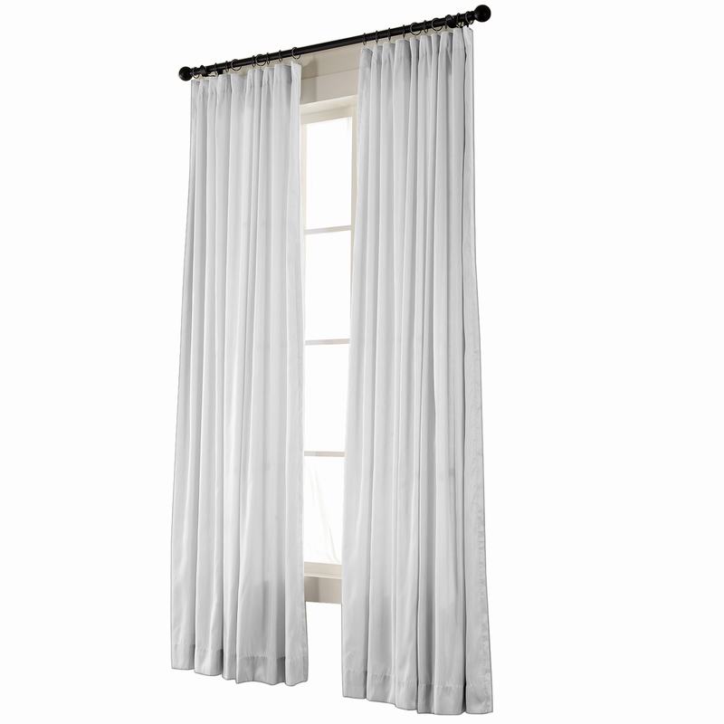 Textured Faux Dupioni Silk Curtain Drapery YUN