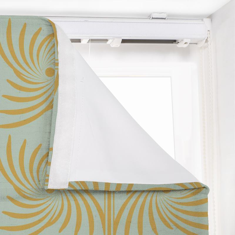 PENELOPE Abstract Print Polyester Linen Room Darkening Roman Shade