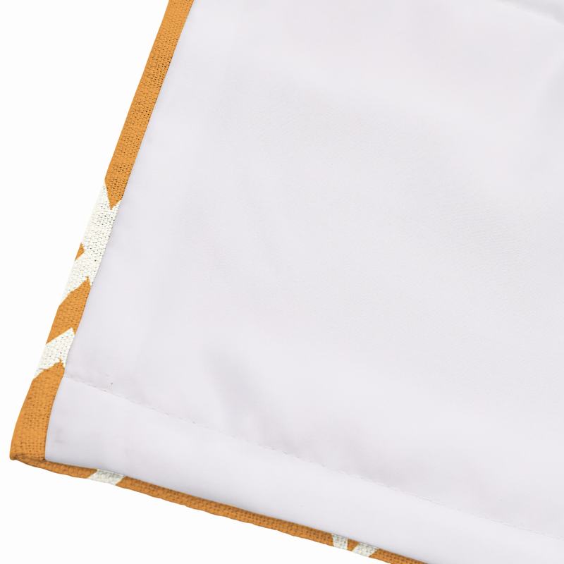 LEO Geometric Print Polyester Linen Room Darkening Roman Shade