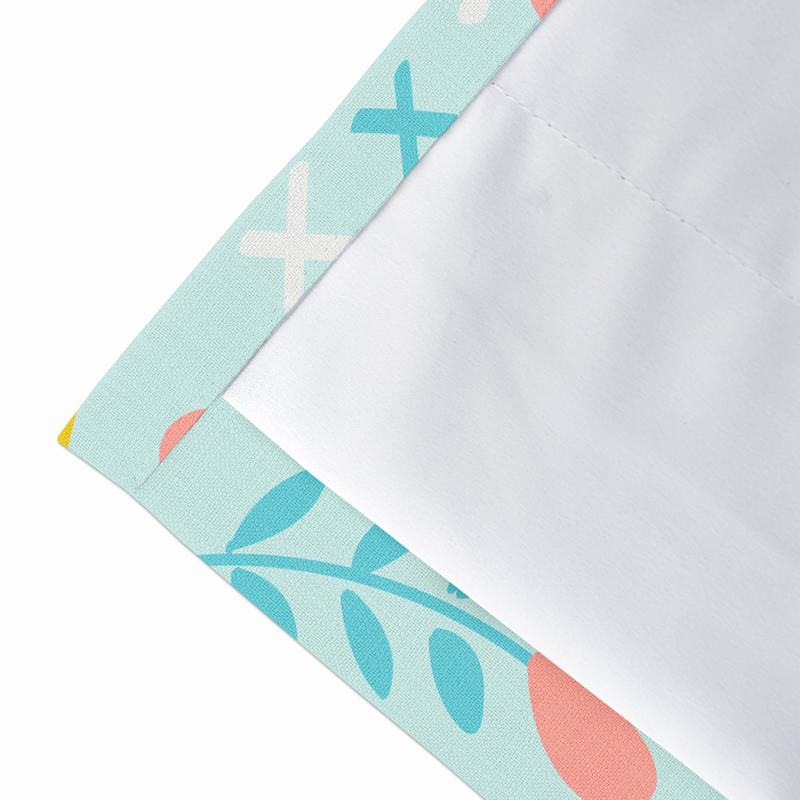 Kids Print Polyester Linen Curtain Drapery FINN