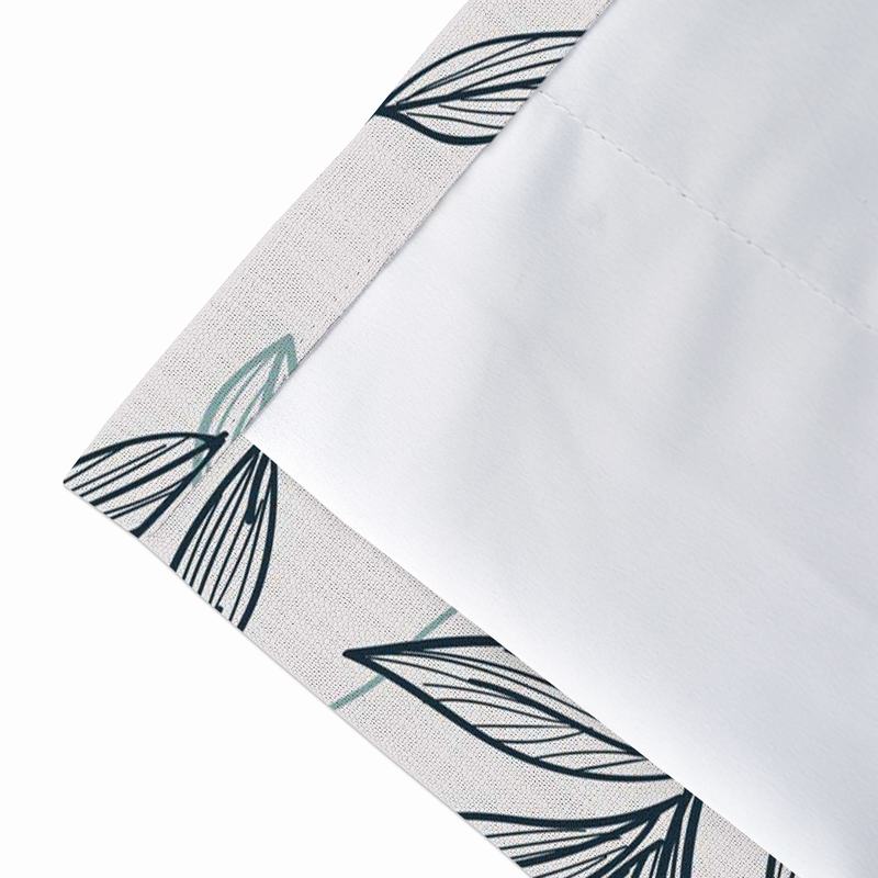 Nature Print Polyester Linen Curtain Drapery EZRA