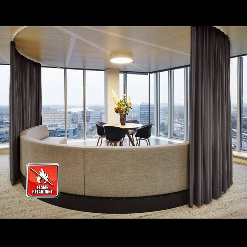 CUSTOM Flame Retardant Curtain Blackout Thermal Insulated Drapery Fireproof Curtain Pinch Pleated Grommet 6 Colors