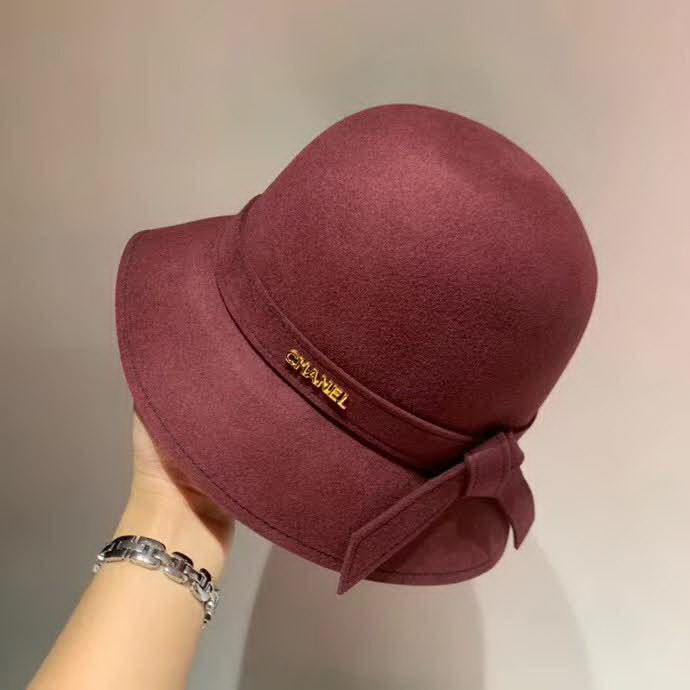 20冬季最新专柜款-Chanel2020秋冬新款羊毛礼帽，蝴蝶结盆帽，羊毛面料，高端定制