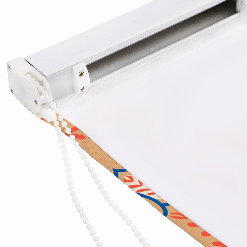 ANITA Paisley Print Polyester Linen Roman Shade