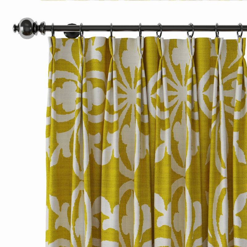 Abstract Print Polyester Linen Curtain Drapery YULAN
