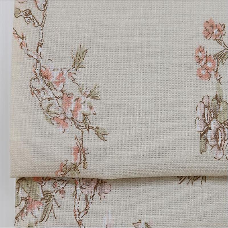 Print Polyester Roman Shade In Pink