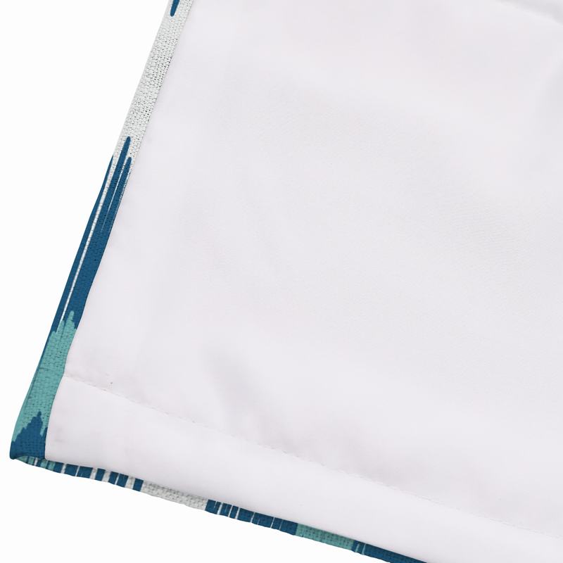 KATE Geometic Print Polyester Linen Room Darkening Roman Shade