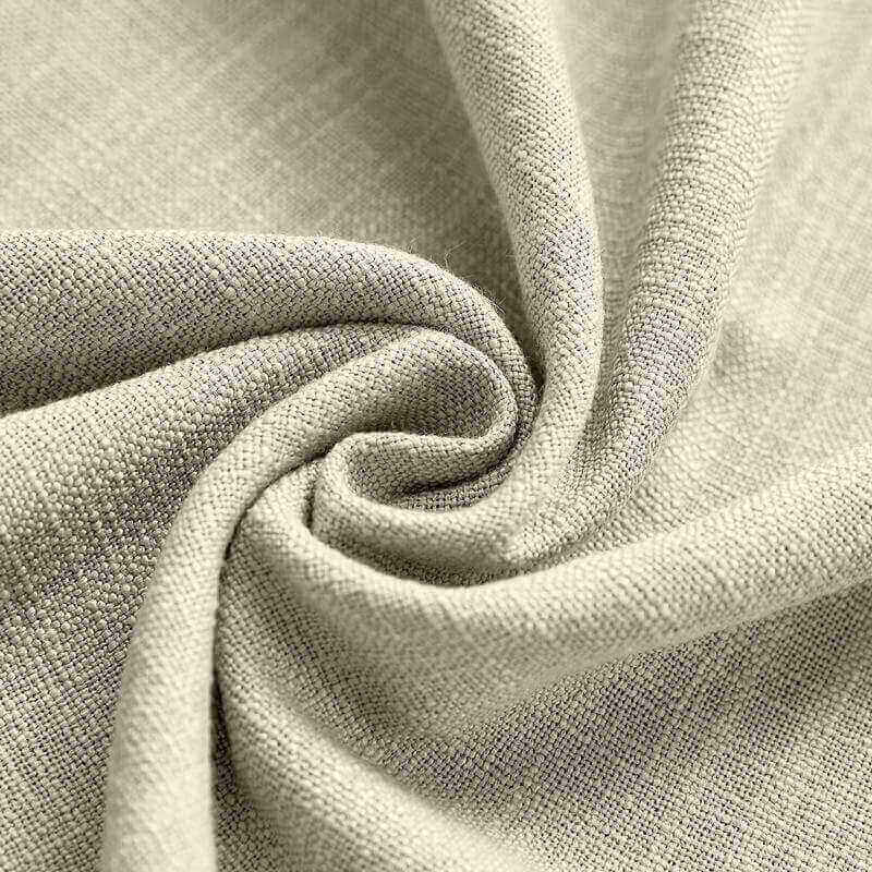 CUSTOM Liz Sand Beige Polyester Linen Window Curtain Drapery with Lined