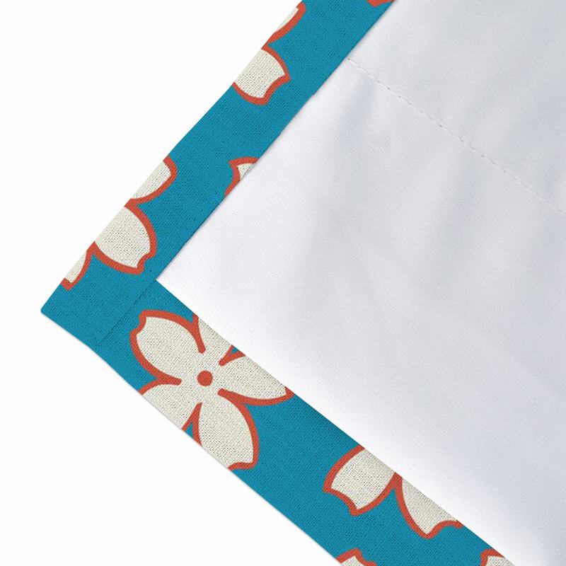 Abstract Print Polyester Linen Curtain Drapery ELODIE