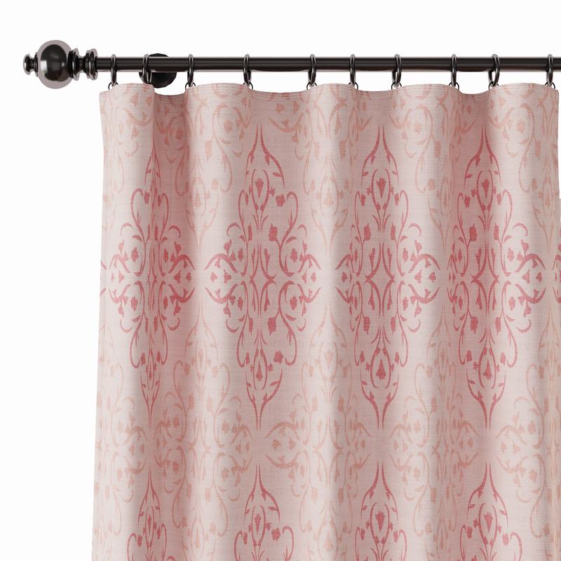 Geometric Print Polyester Linen Curtain Drapery KRISTINE